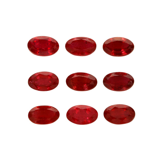 3Pc Lot Ruby 5x3mm 0.90 Carats