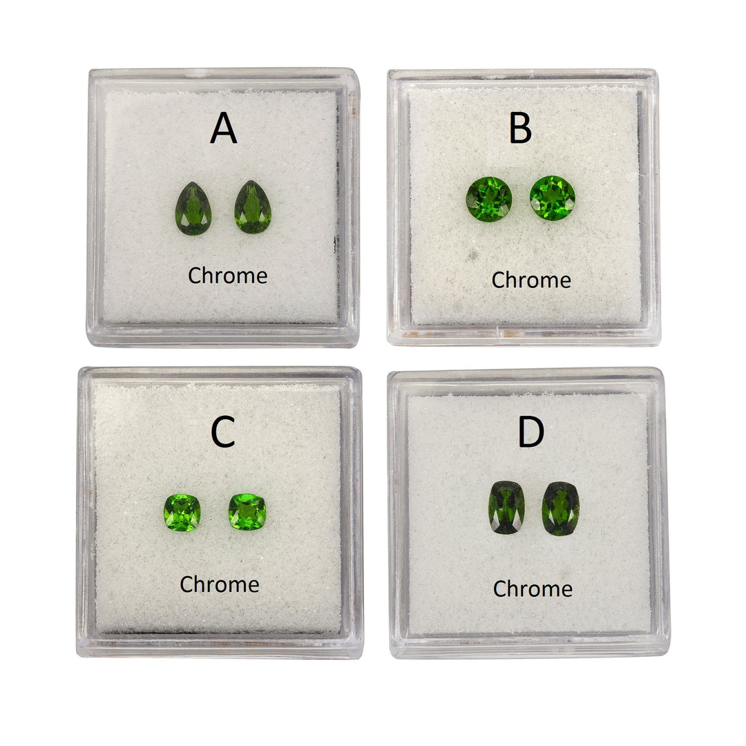 Matching Pairs in Chrome Diopside
