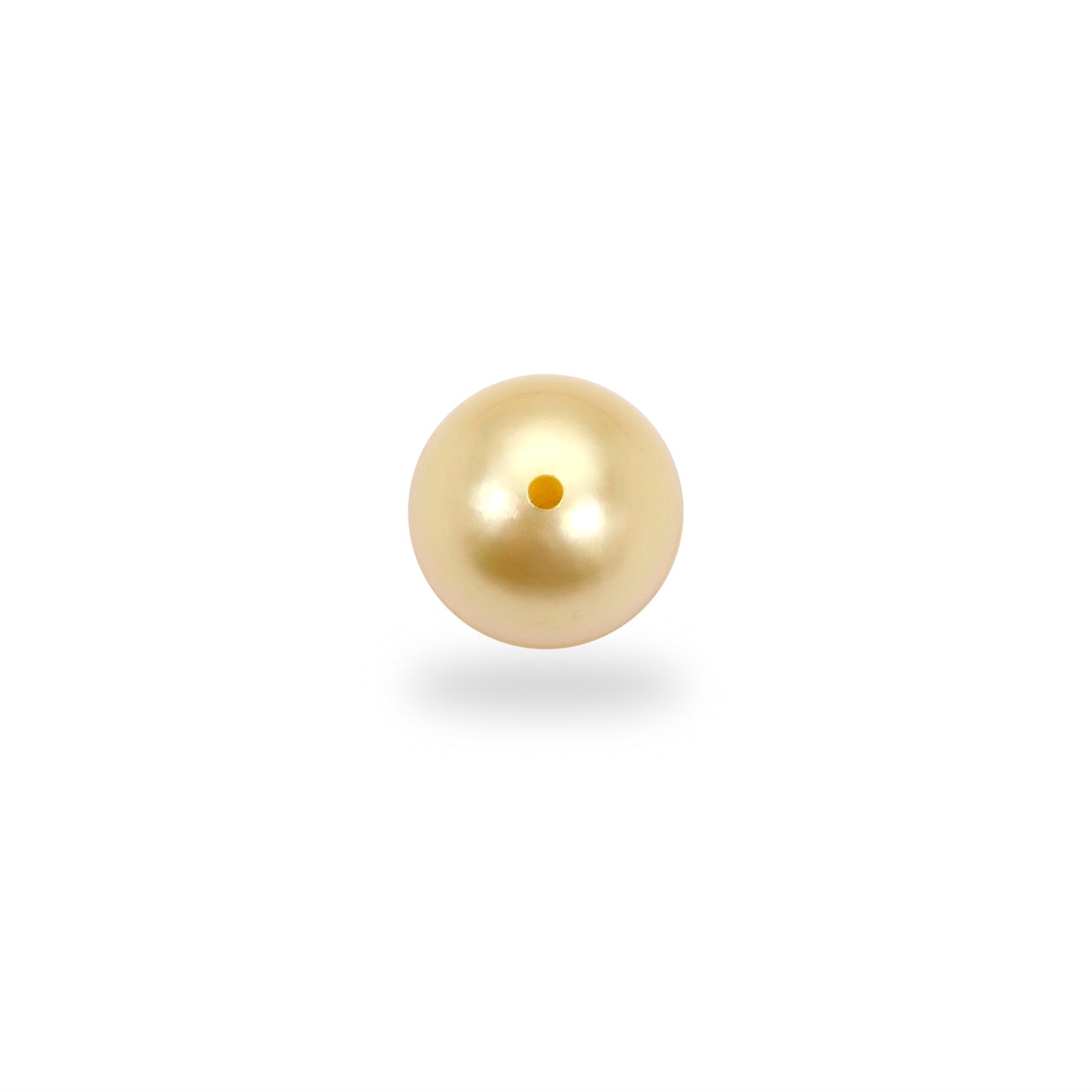 Certified Golden South Sea Pearl Full Drilled 7mm-8mm 2.57 Carats DFOZ50