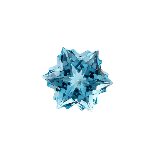 Blue Topaz Snowflake Cut 10x10mm 5.10 Carats