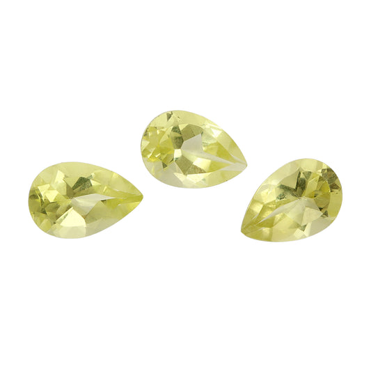 3Pc Lot Lemon Quartz 9x6mm 3.90 Carats