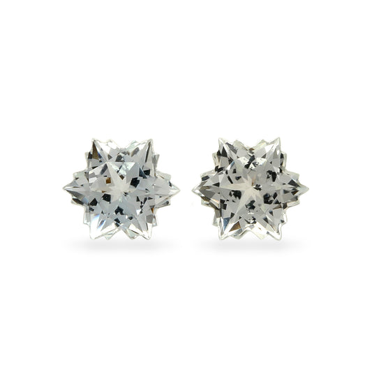 White Topaz Snowflake Cut 8x8mm 2.60 Carats