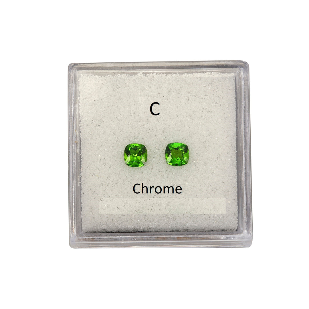 Matching Pairs in Chrome Diopside