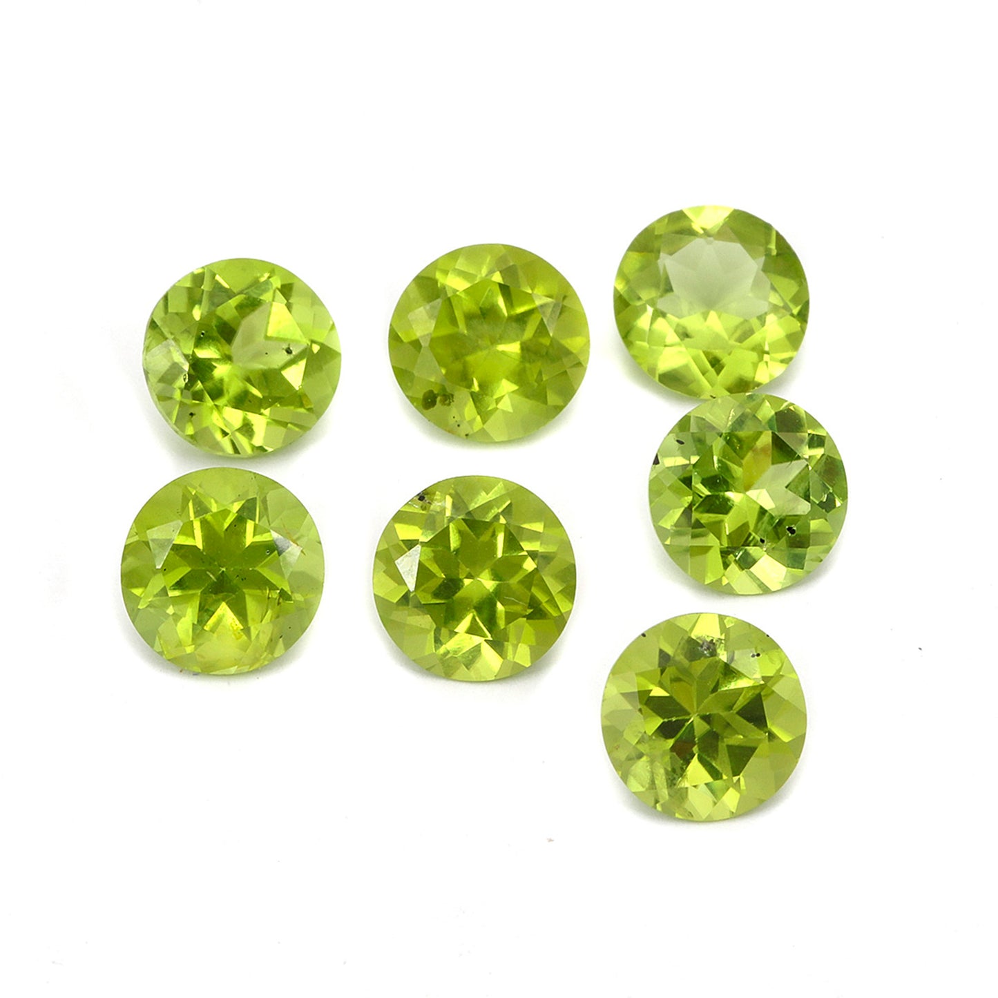 2Pc Lot Peridot 7.50mm 3.20 Carats