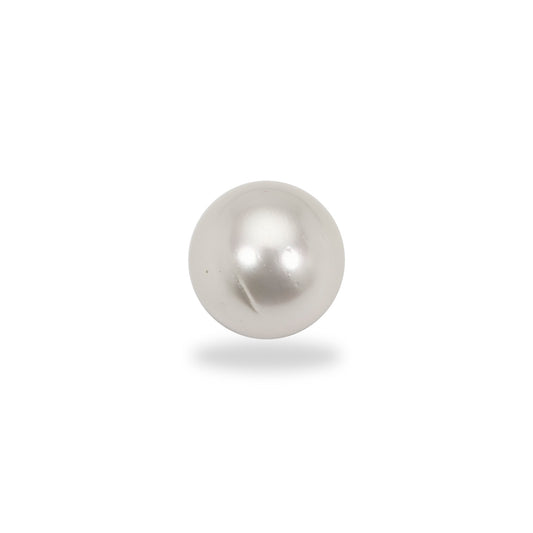 Certified White South Sea Pearl Undrilled 13.31 Carats (14.64 Ratti) 12-13mm HKOZ52