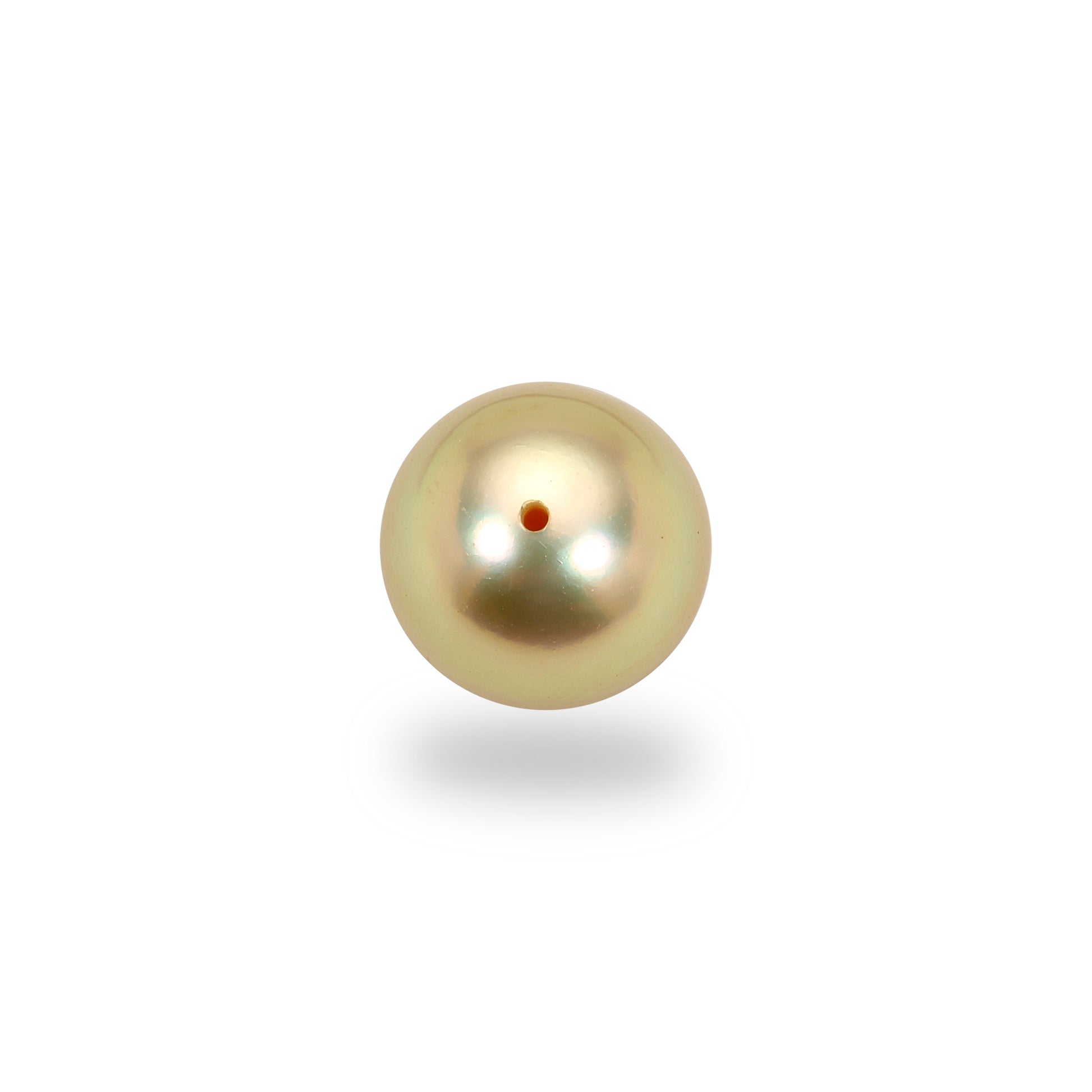 Golden South Sea Pearl Full Drilled 10mm-11mm 8.40 Carats(Ratti 9.24) INOZ28