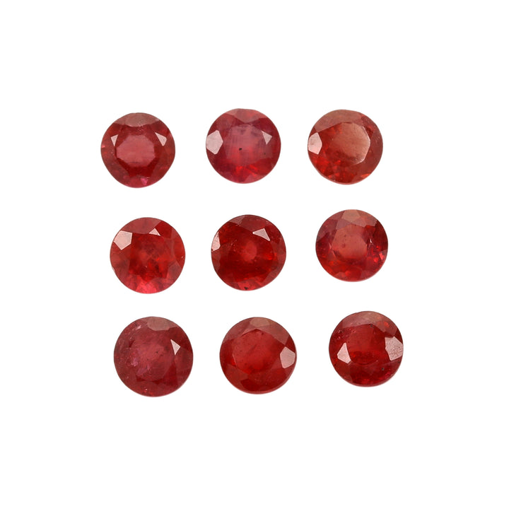 2Pc Lot Ruby 4x4mm 0.50 Carats