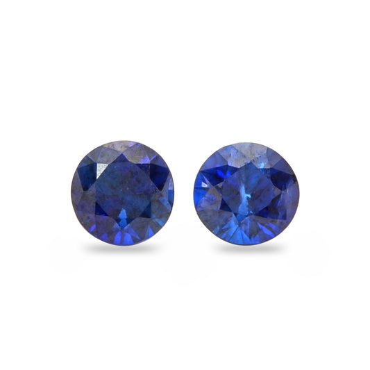 2Pc Lot Ceylon Blue Sapphire 4x4mm 0.50 Carats