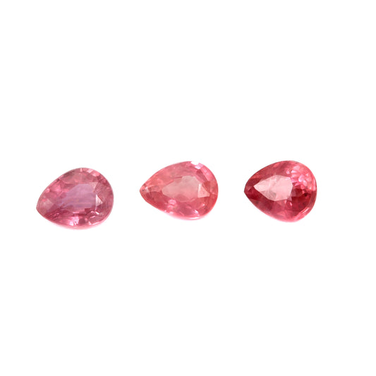 3Pc Lot Padparadscha Sapphire 0.45 Carats