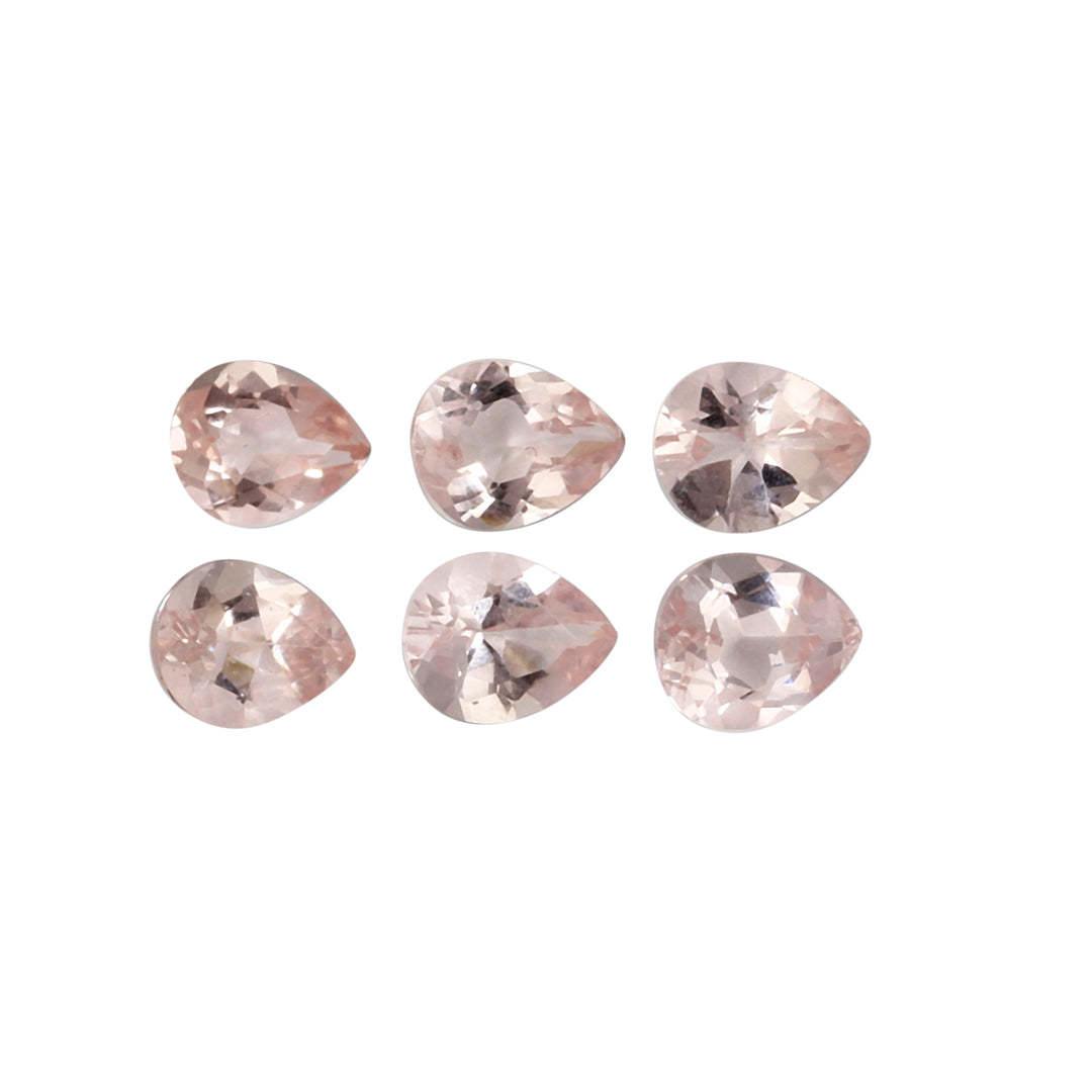 3Pc Lot Pink Morganite 5x4mm 0.75 Carats