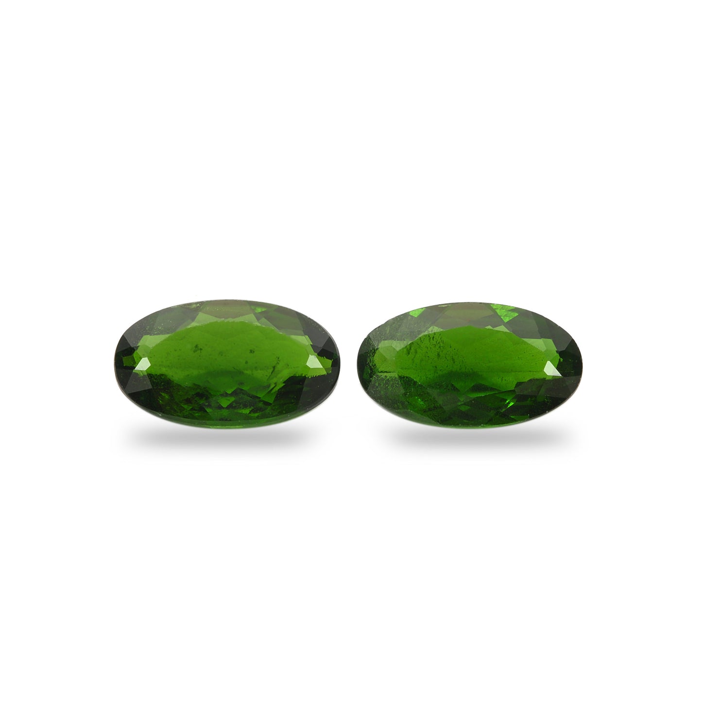 Matching Pair in Chrome Diopside - Cushion, Oval