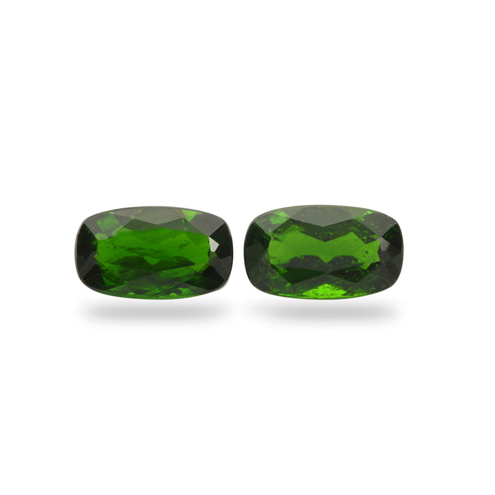 Matching Pair in Chrome Diopside - Cushion, Oval