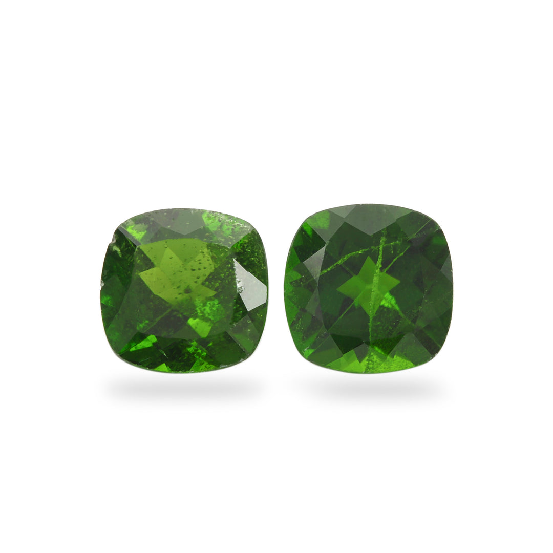 Matching Pair in Chrome Diopside - Octagon, Cushion, Trillion, Round
