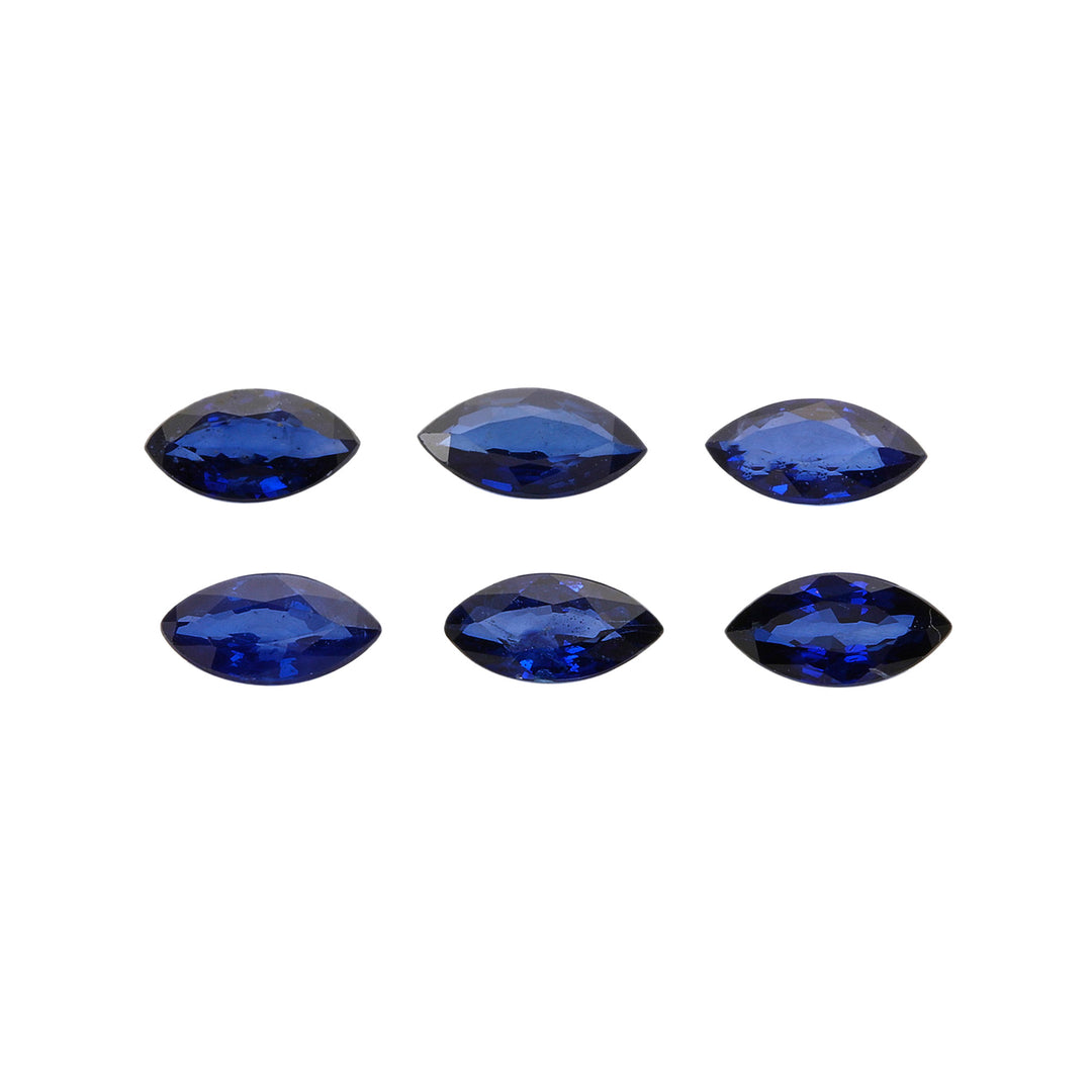 2Pc Lot Ceylon Blue Sapphire 6x3mm 0.30 Carats