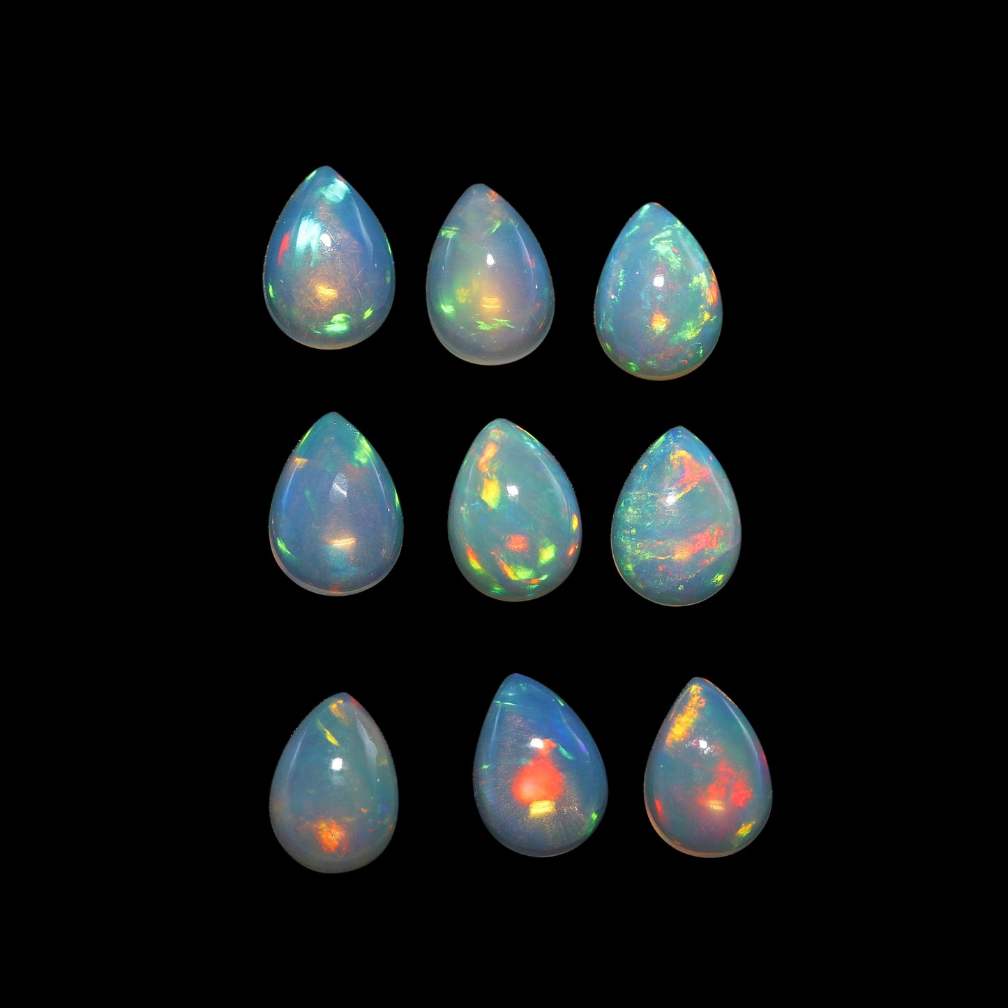 2Pc Lot Ethiopian Opal (Pear 7x5mm) OWHI96