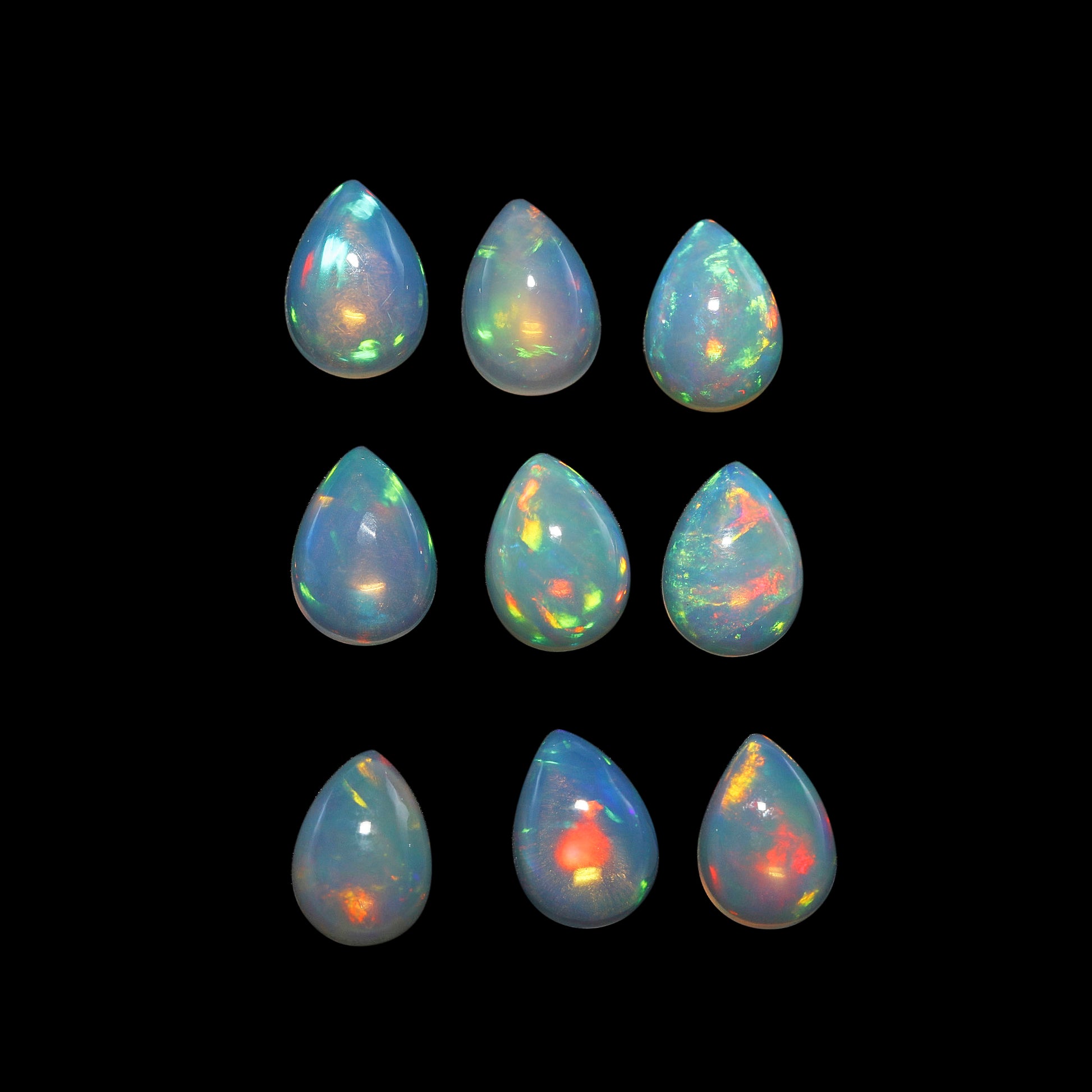 2Pc Lot Ethiopian Opal (Pear 7x5mm) OWHI96