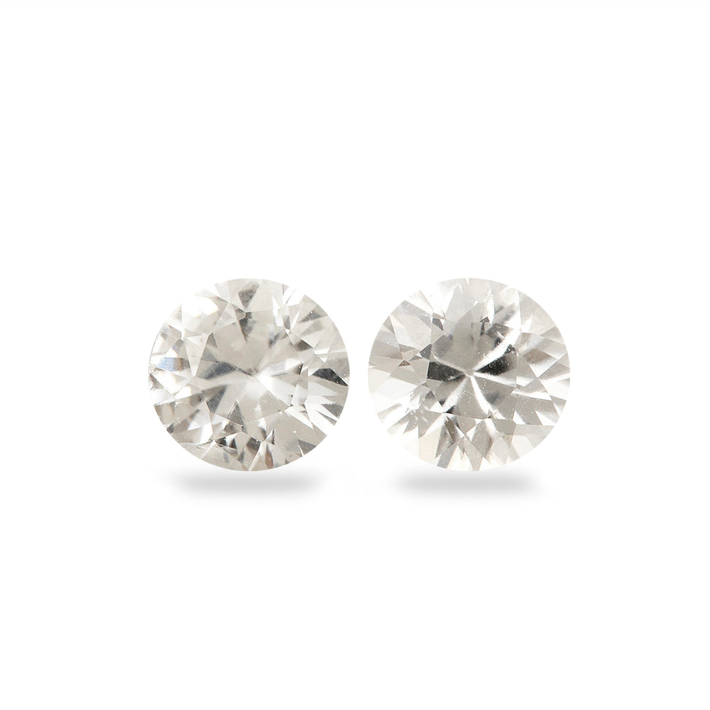 Certified White Zircon (Round 5.50mm) 1.00 Carats PRTD03