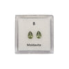 Matching Pairs in Moldavite 5x5mm-6x4mm