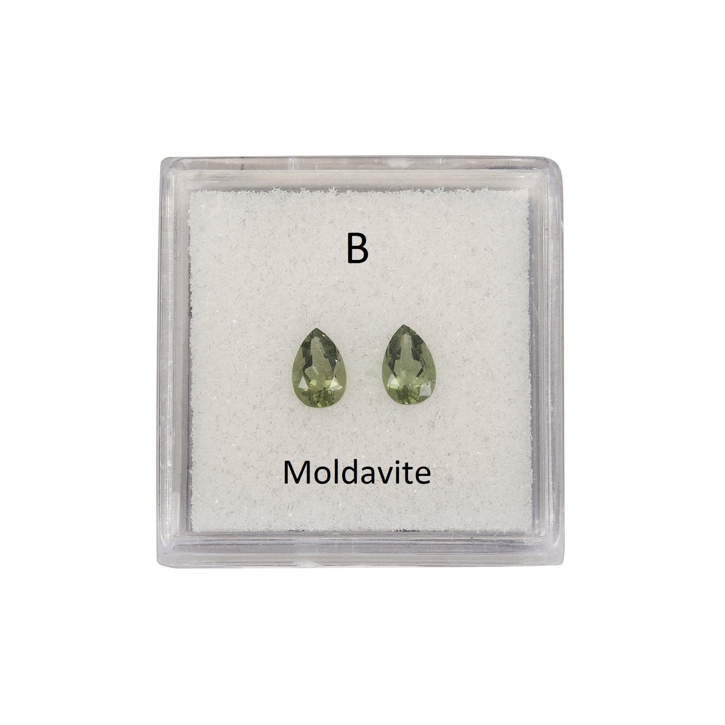 Matching Pairs in Moldavite 5x5mm-6x4mm