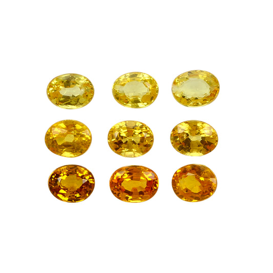 2Pc Lot Songea Yellow Sapphire 4x3mm 0.40 Carats