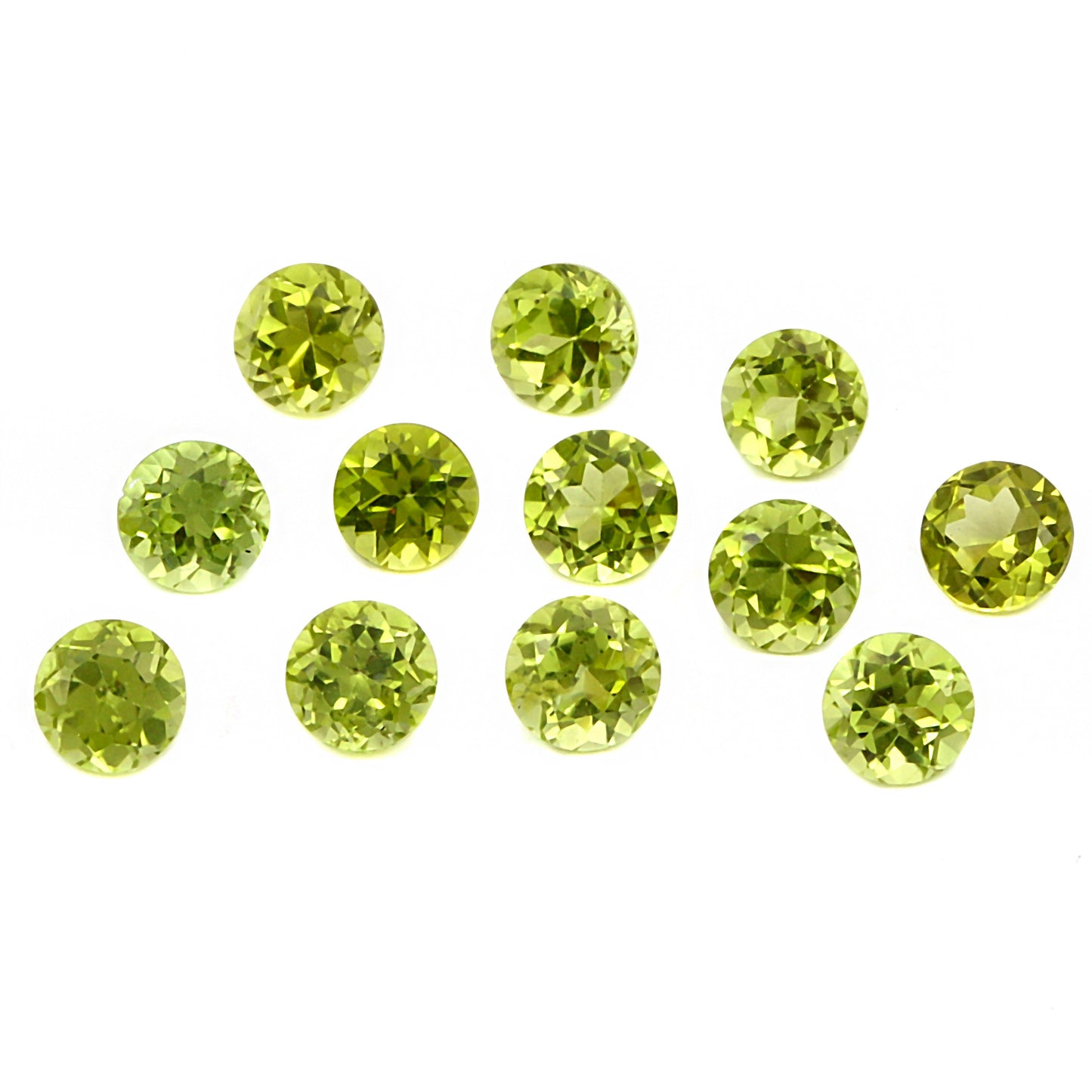 5Pc Lot Peridot 4x4mm 1.55 Carats