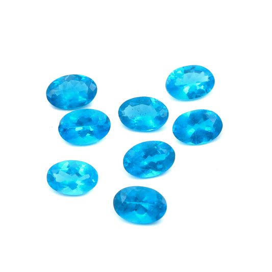 2Pc Lot Blue Apatite 6x4mm 0.80 Carats