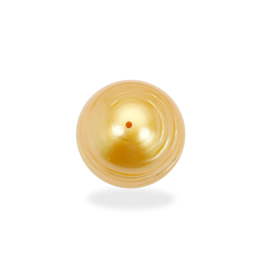 Golden South Sea Pearl Full Drilled 14mm 19.10 Carats