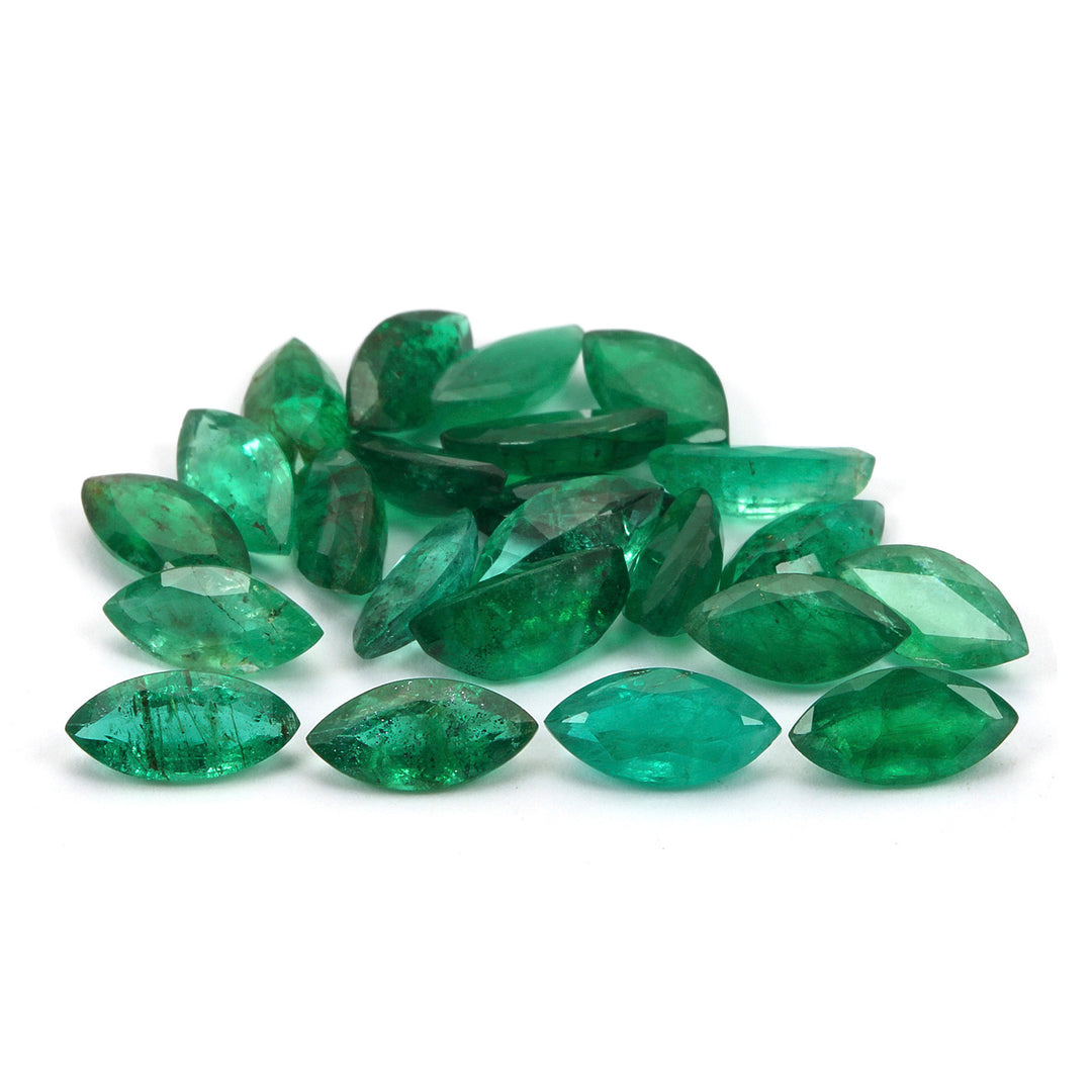 13 Pcs Lot Emerald (Marquise 8x4mm) Approx. 5 Carats