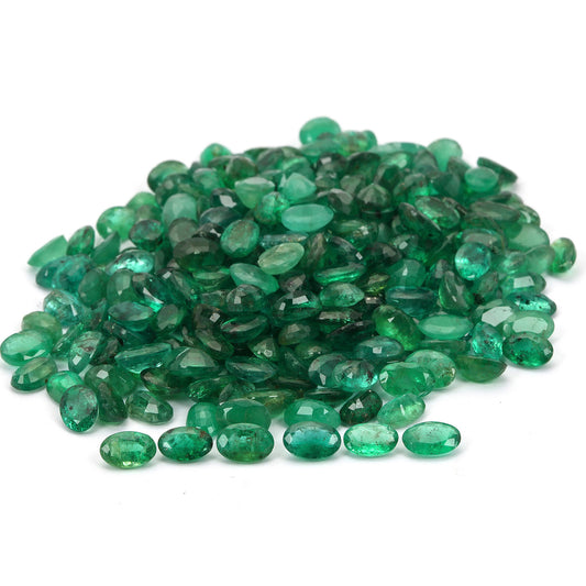 12 Pcs Lot Emerald Oval 6x4mm Approx. 5 Carats 