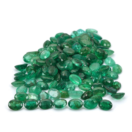 7 Pcs Lot Emerald Oval 7x5mm Approx. 5 Carats