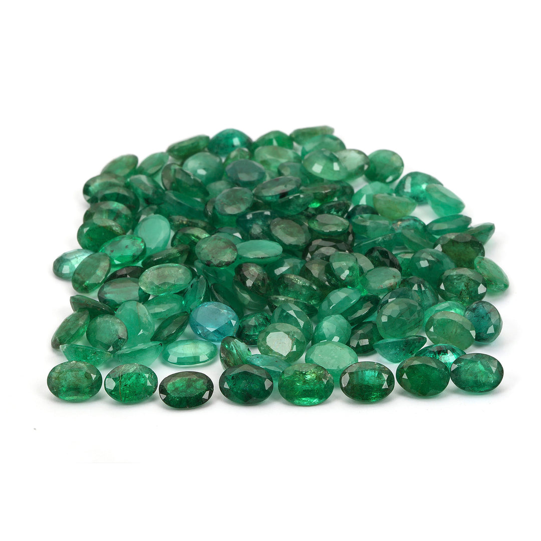 4 Pcs Lot Emerald Oval 8x6mm Approx. 5 Carats