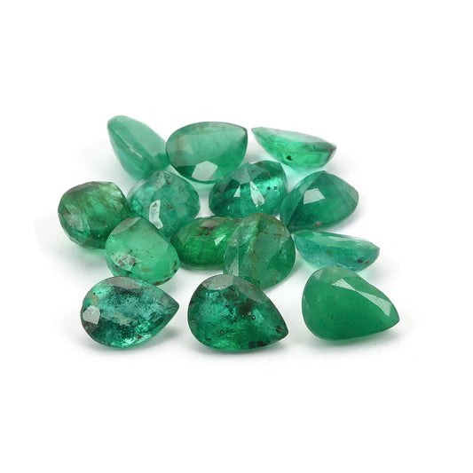 10 Pcs Lot Emerald (Pear 8x6mm) 9.20 Carats