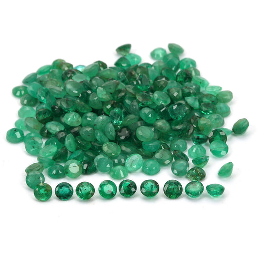 23 Pcs Lot Emerald Round 3.50mm Approx. 5 Carats 