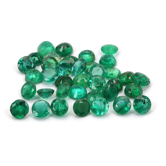 37 Pcs Lot Emerald Round 4.50mm Approx. 12 Carats 