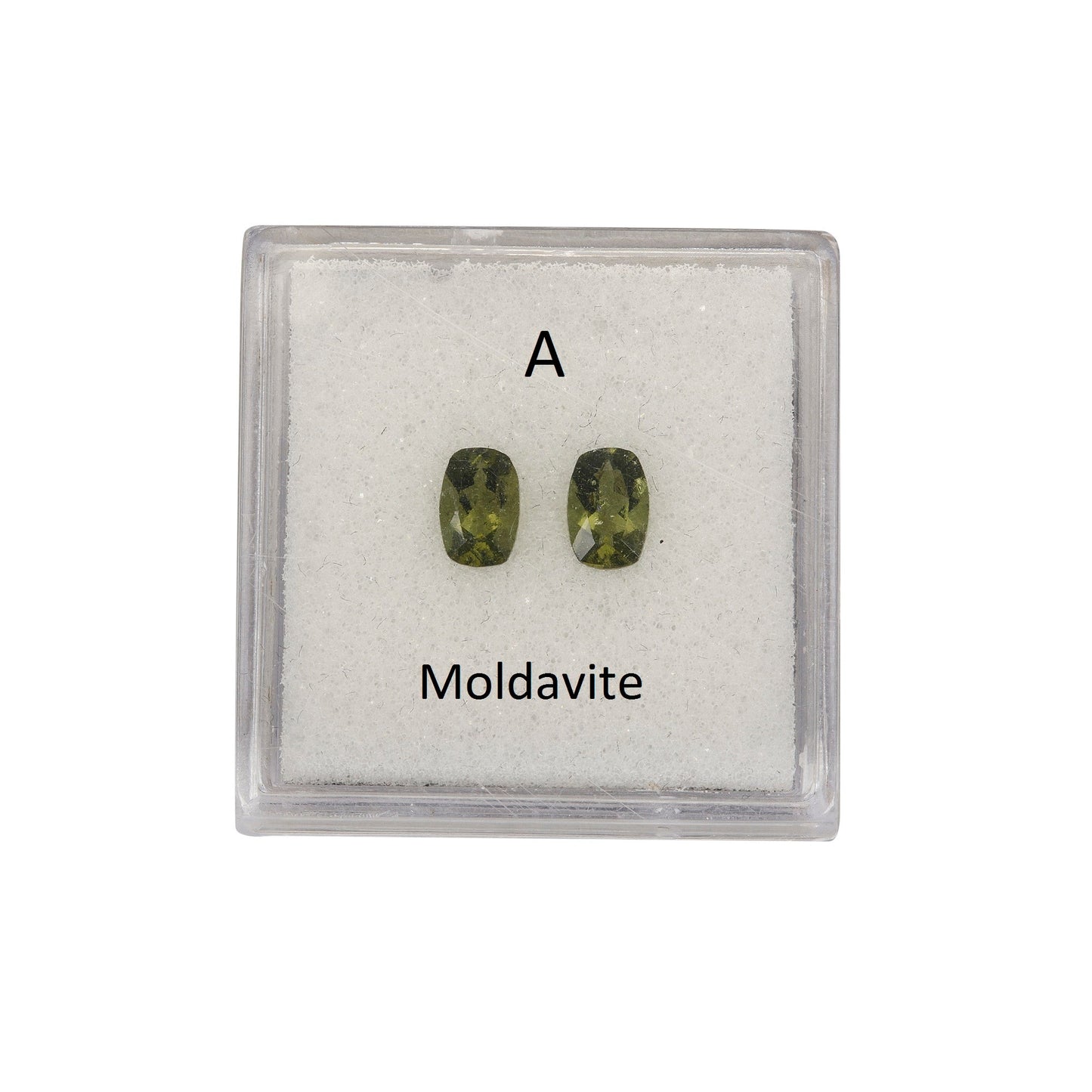 Matching Pairs in Moldavite 5x5mm-6x4mm