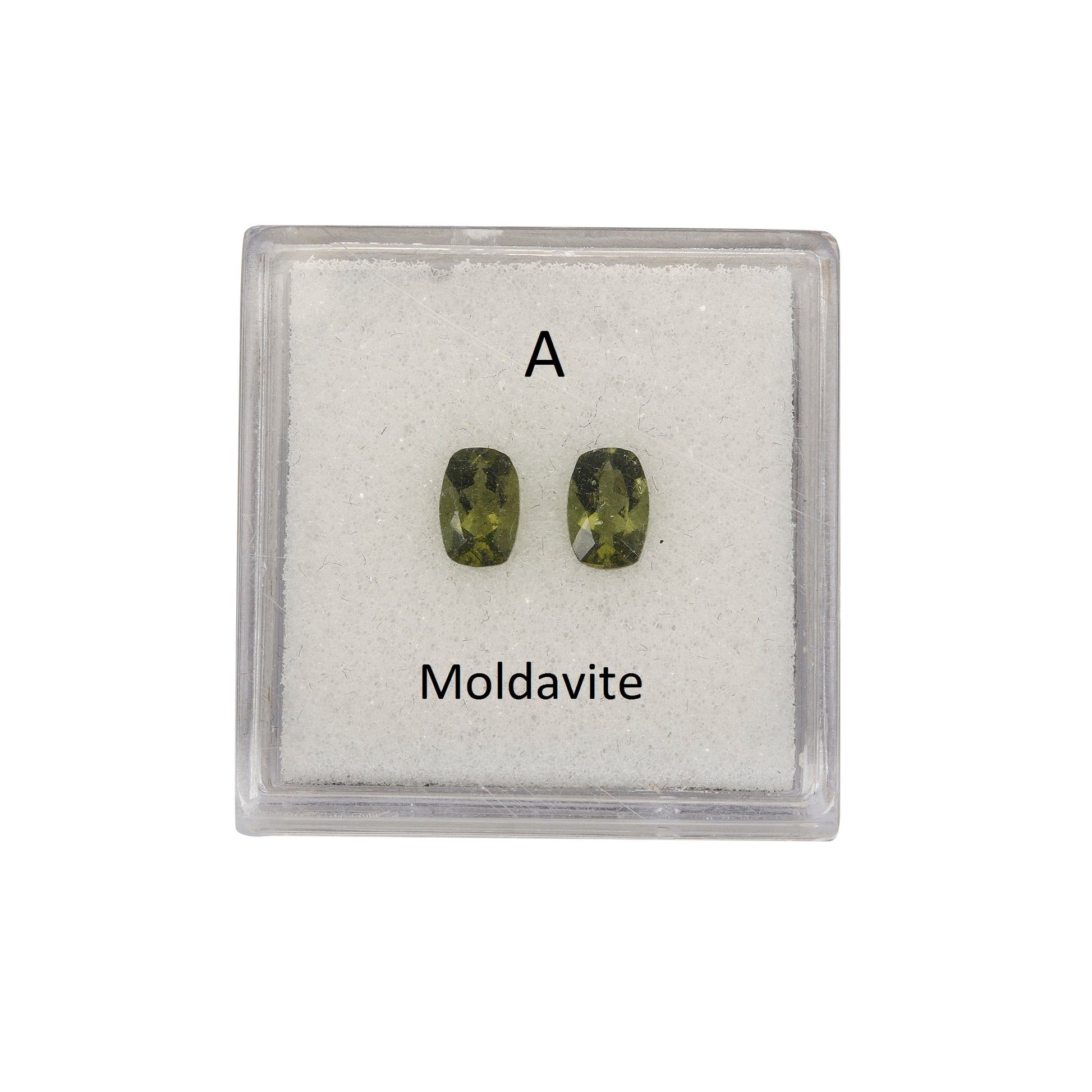 Matching Pairs in Moldavite 5x5mm-6x4mm
